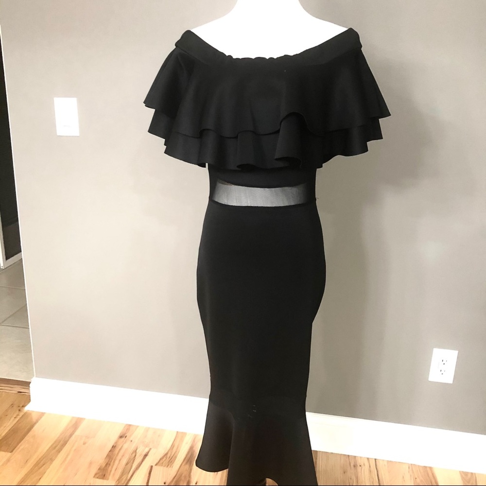 Sexy sheer little black dress